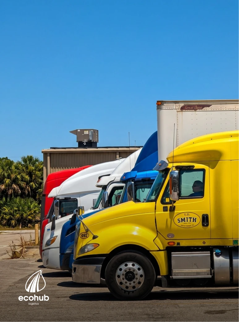 A truck car hauler transportin vehicles in Altamonte Springs, FL for EcoHub Logistics auto transport services.