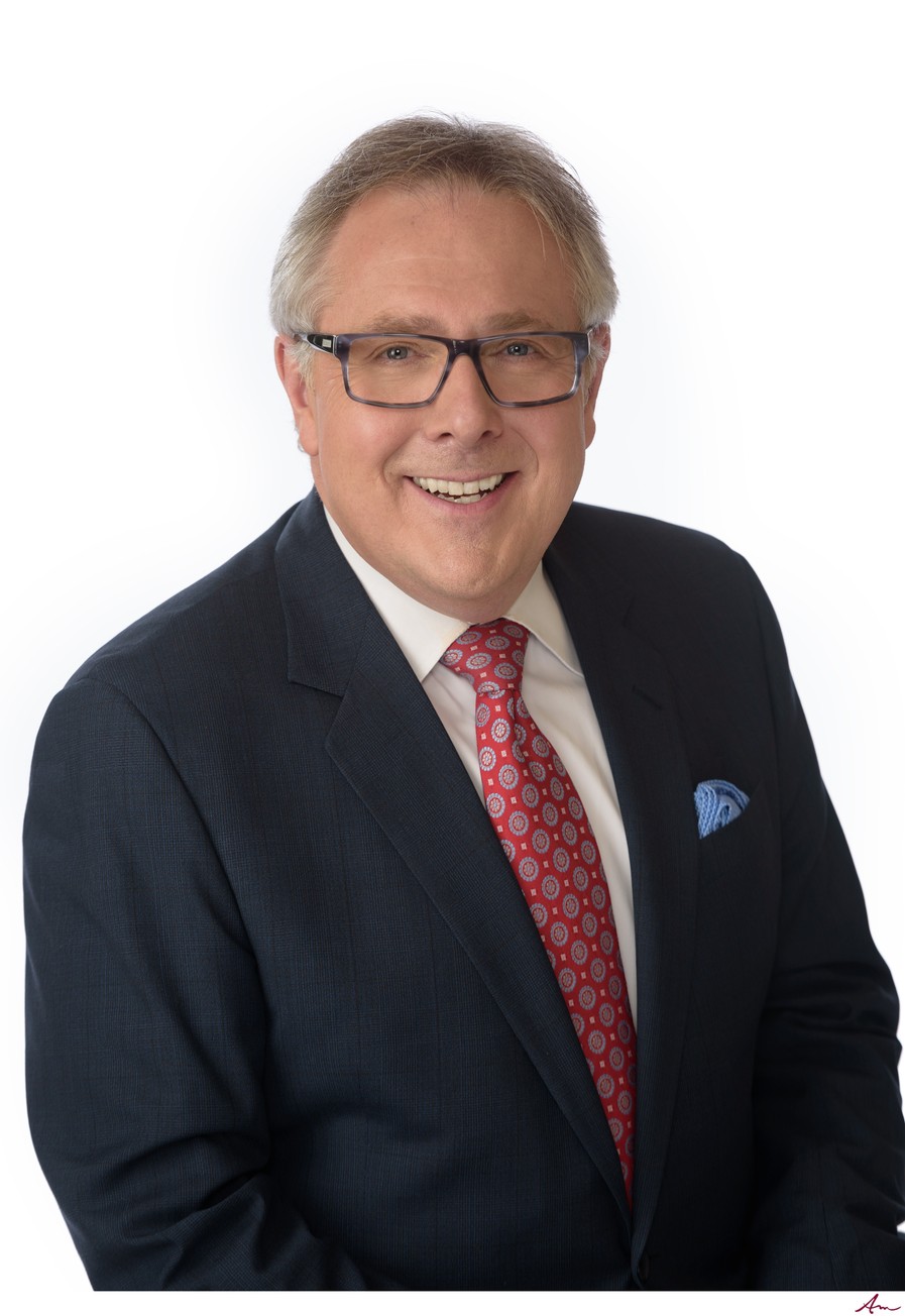 CTV News Atlantic anchor Steve Murphy in navy suit and red tie, headshot on white, Halifax