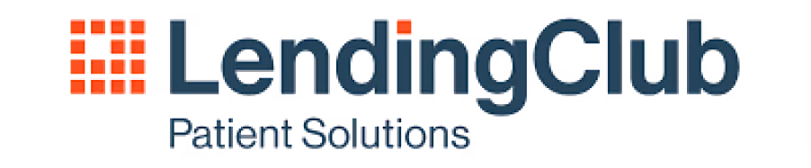 LendingClub Patient Solutions logo with red square mosaic icon on left.