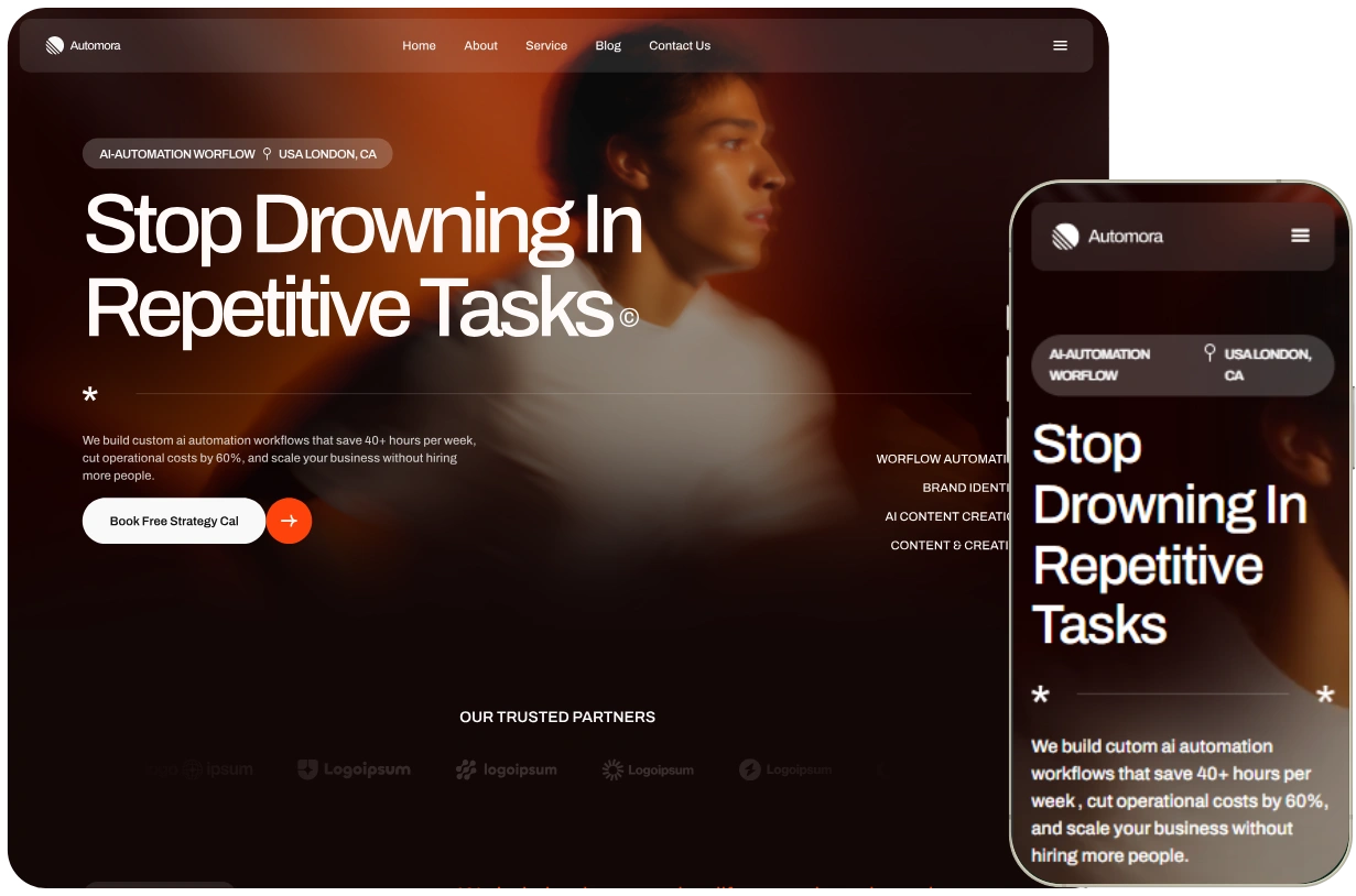 Automora AI automation template responsive preview