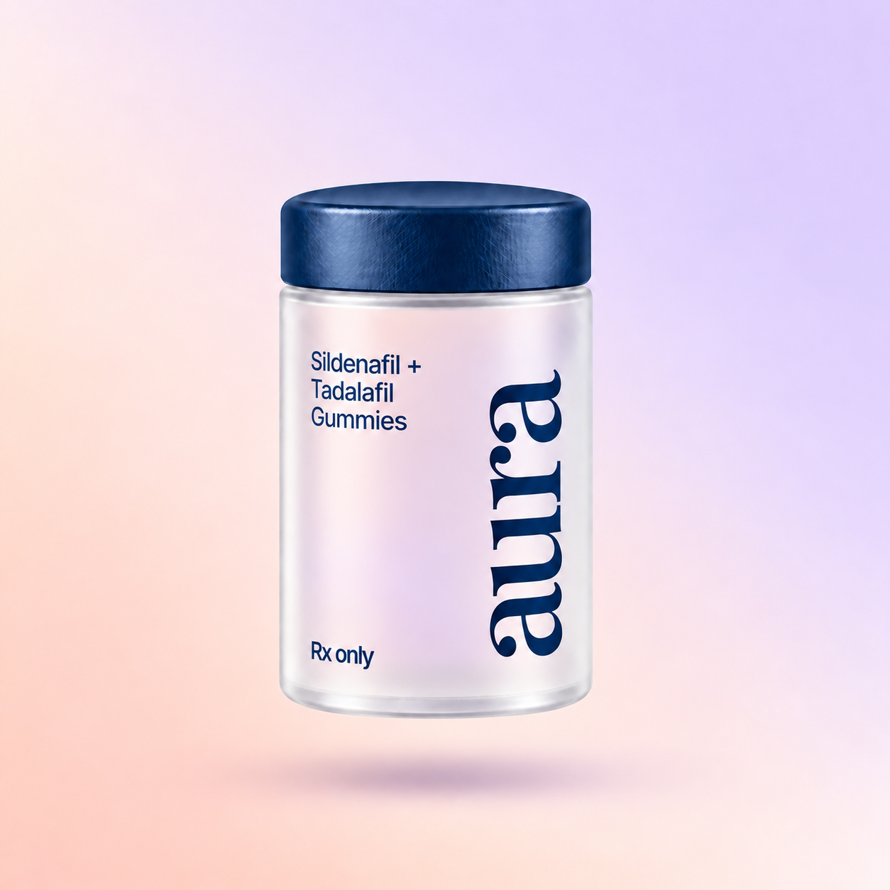 Aura Sildenafil and Tadalafil gummies bottle