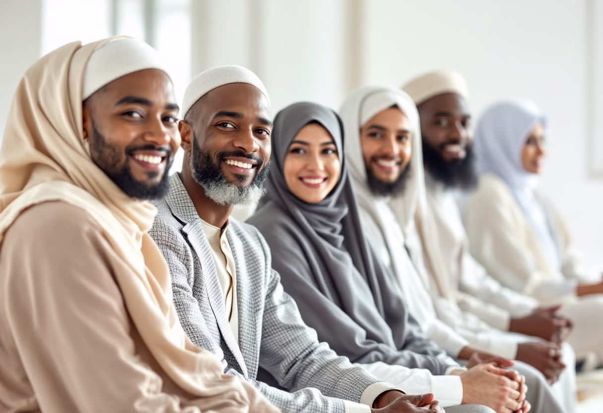 image of people gathering (for a mosque) #2