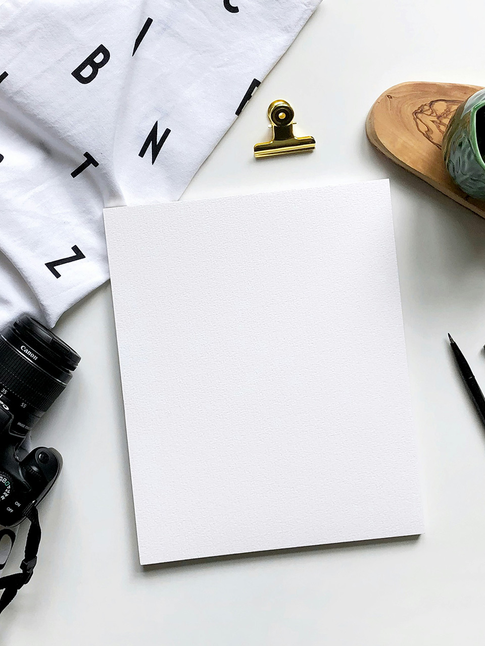paper on table