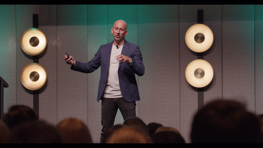 Matt Formston speaking on stage