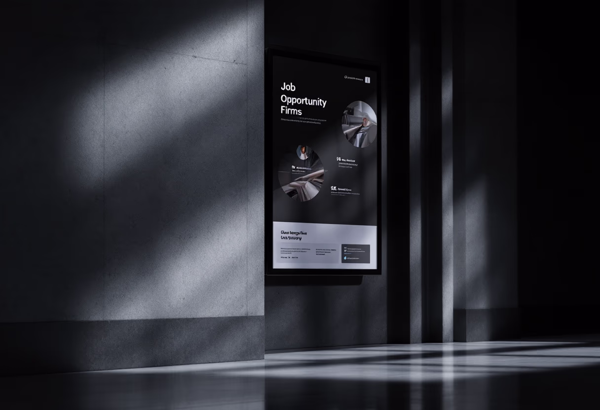 image of job opportunities display (for a consulting firm)