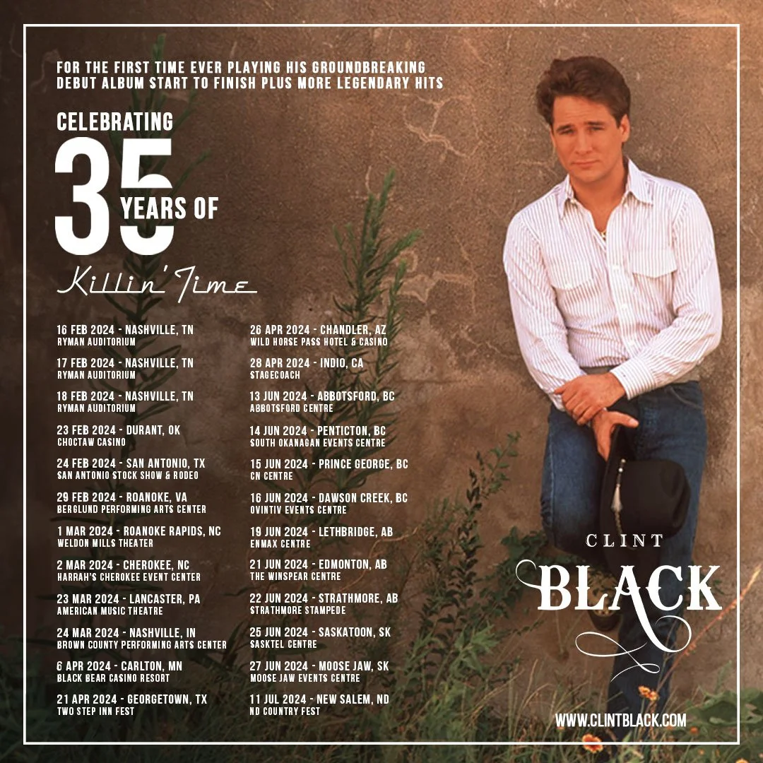 Clint Black Celebrating 35 Years of Killin' Time
