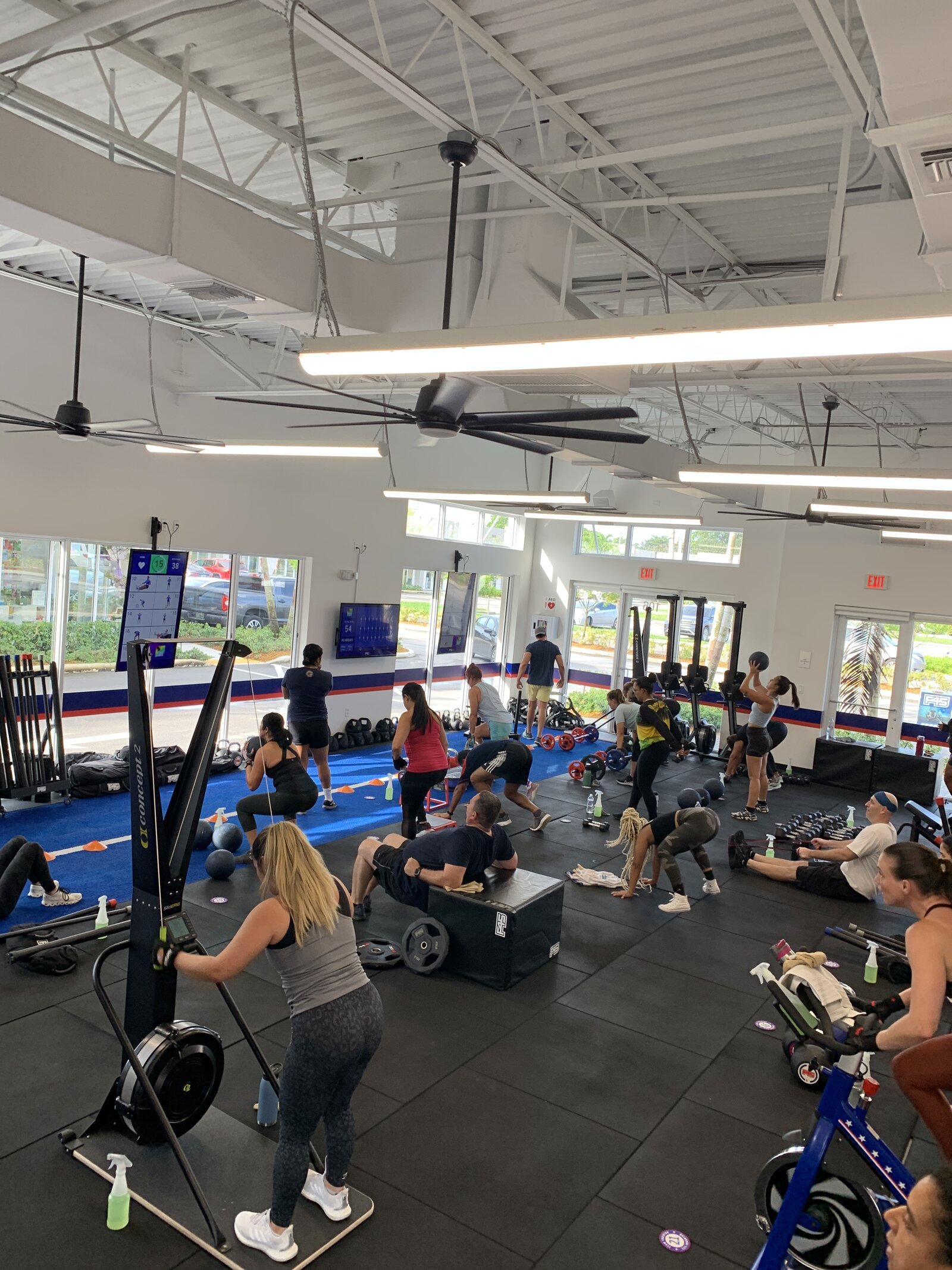 F45 Training Cooper City studio interior - members in a group functional fitness class