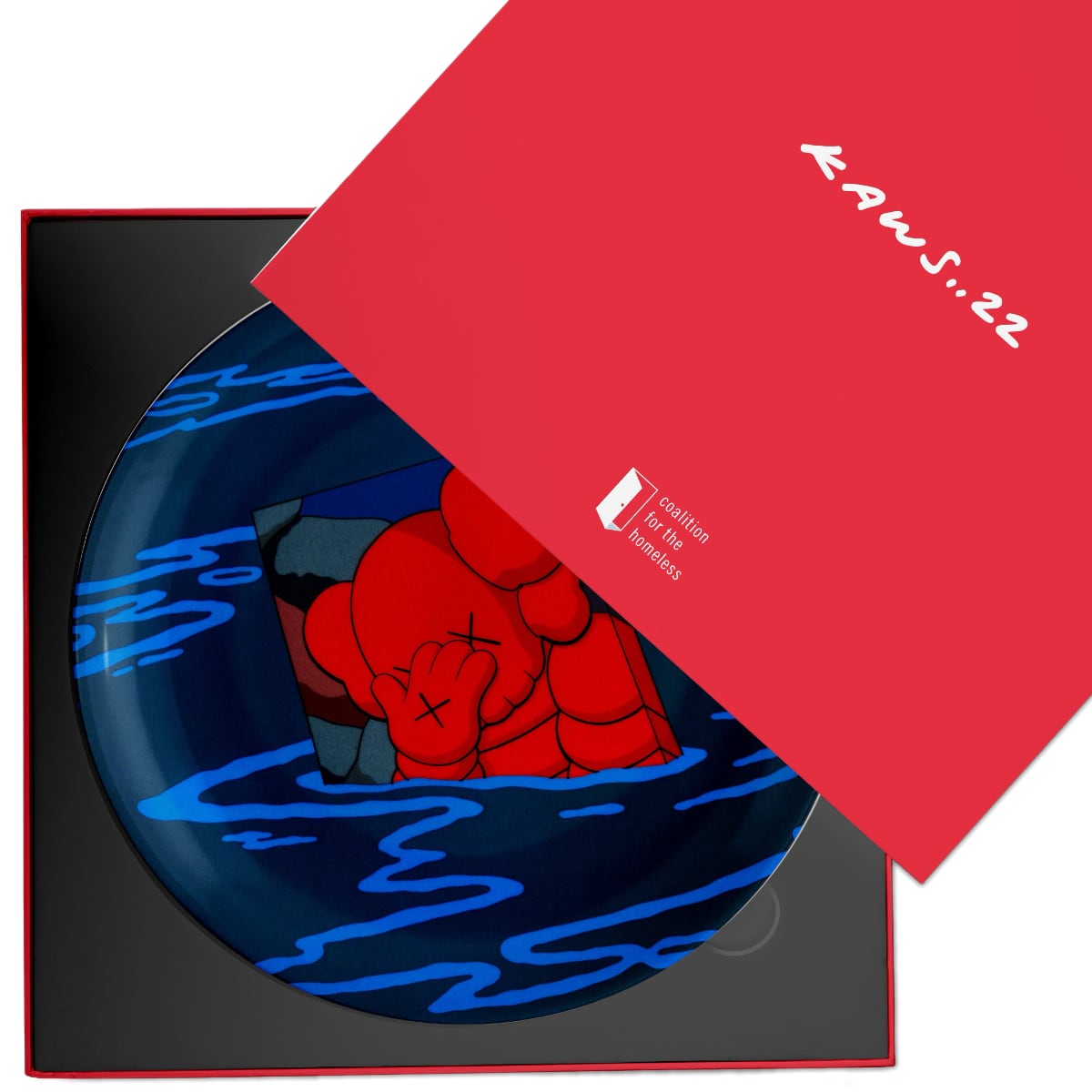 Font of KAWS plate with red box