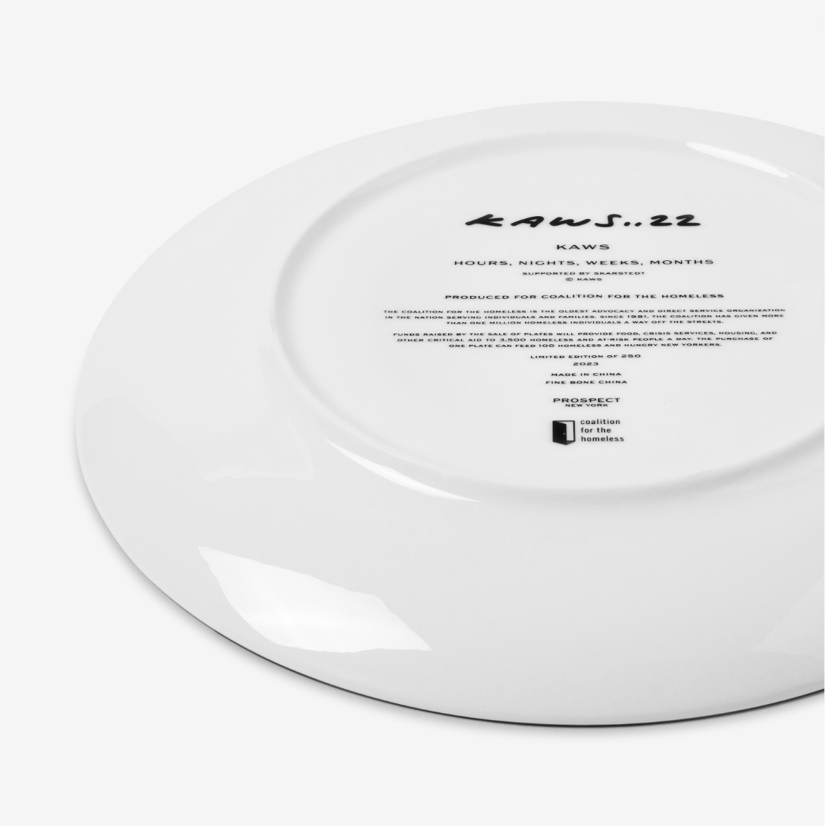 KAWS Artist Plate reverse detail