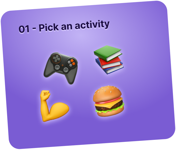 Choose an activity you want to do with your friends image.
