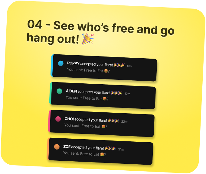 See who's free to hang out.