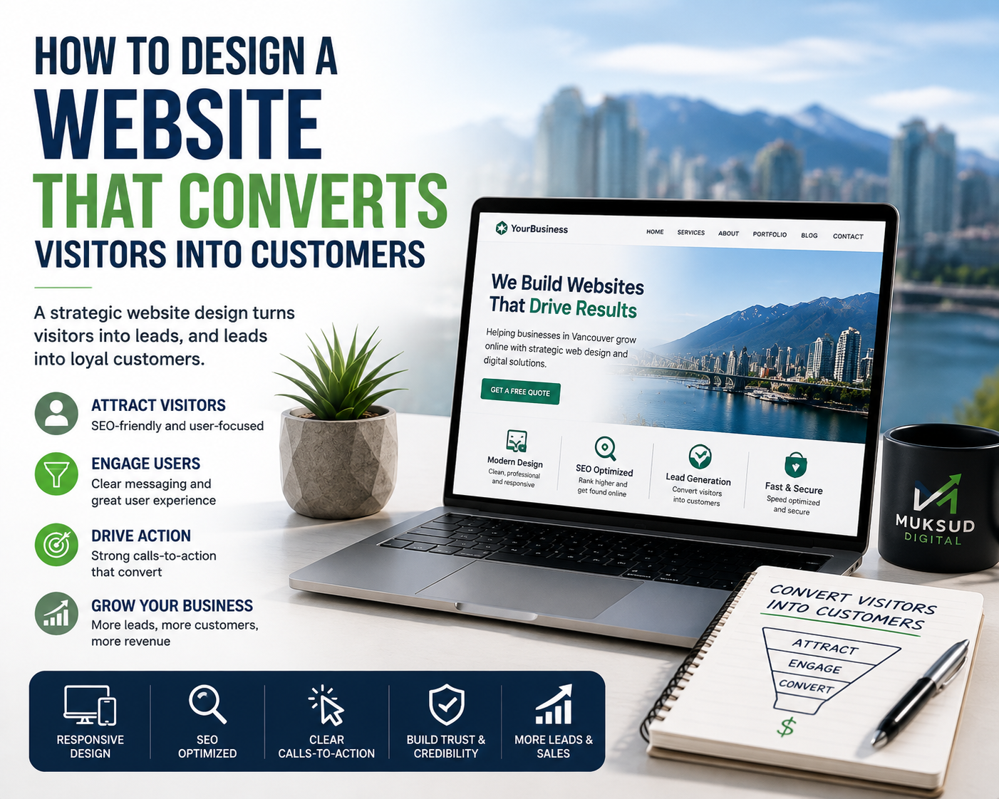 website that converts visitors into customers