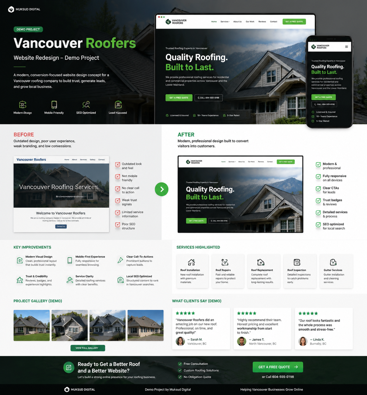 Van demo roofers