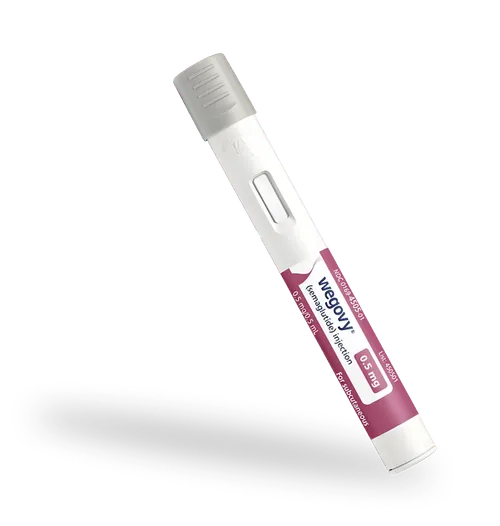 Wegovy injection pen for weight loss treatment. FDA-approved medication for doctor-guided weight management.