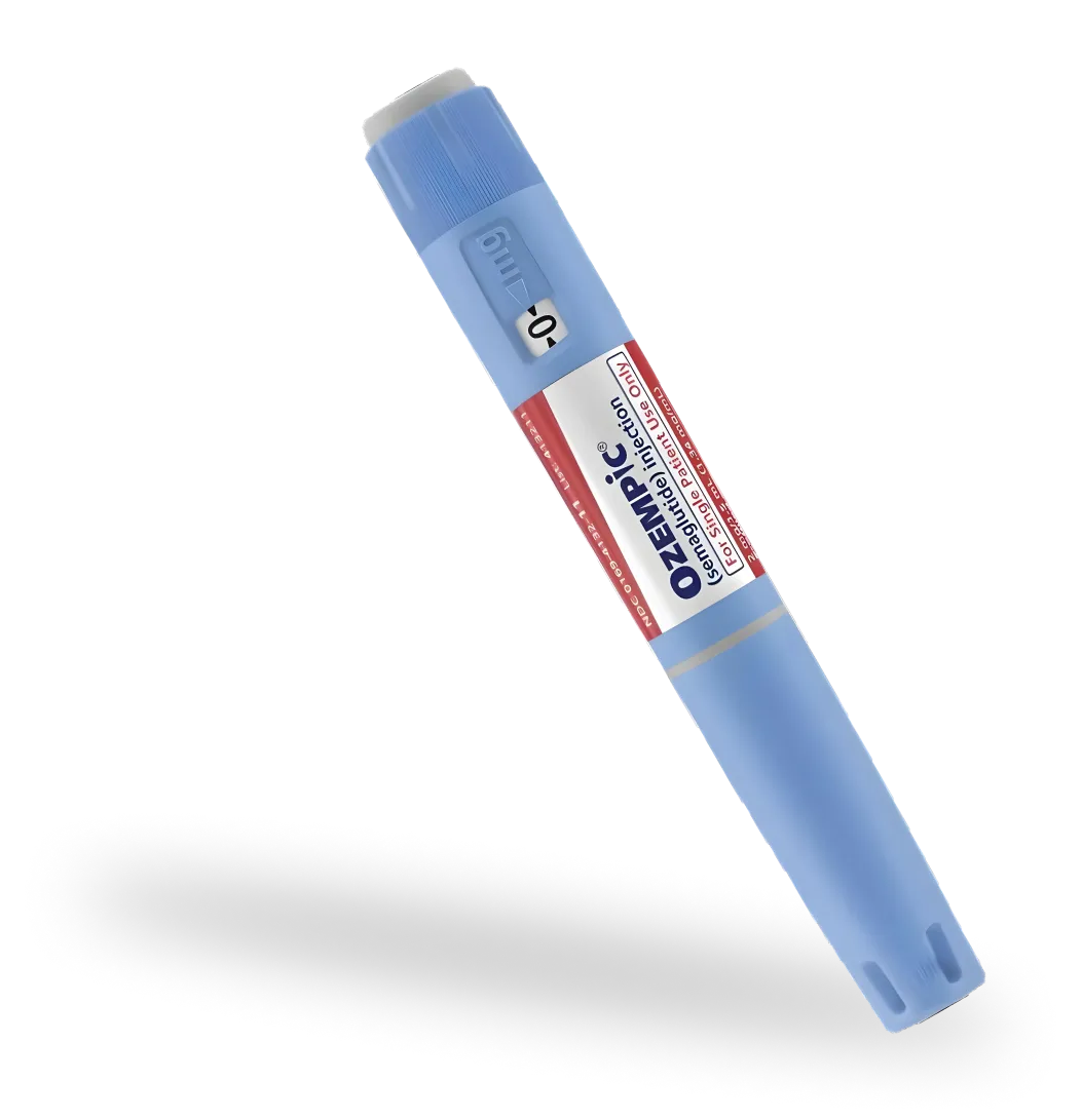 Ozempic injection pen for weight loss treatment. FDA-approved medication for doctor-guided weight management.
