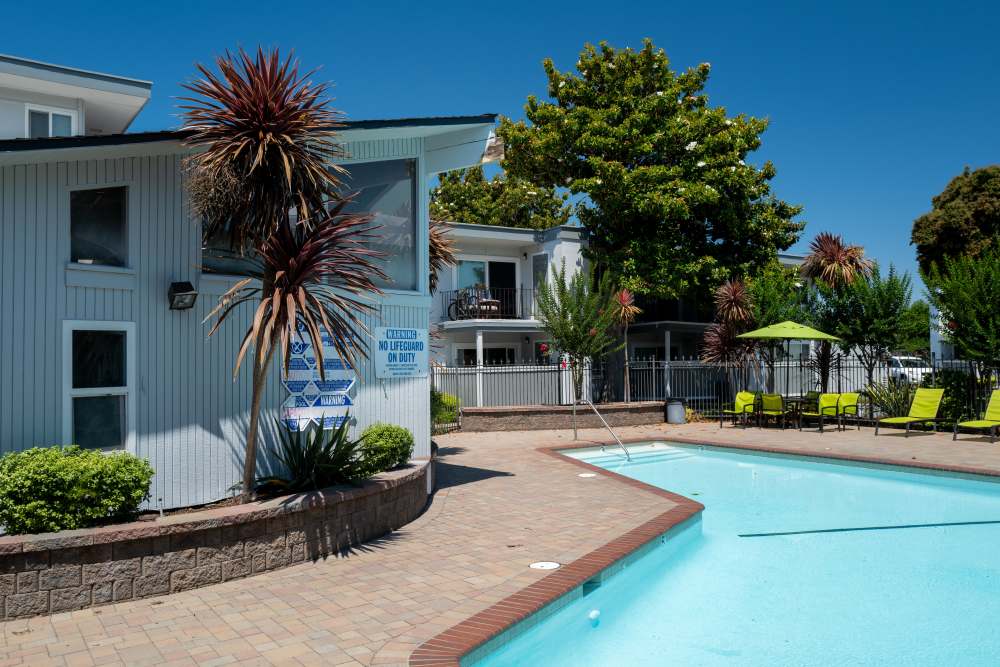 Swimming pool with exterior view