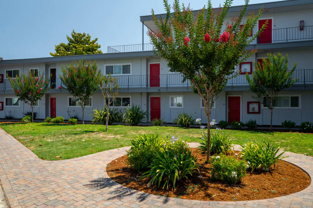 Exterior with trees