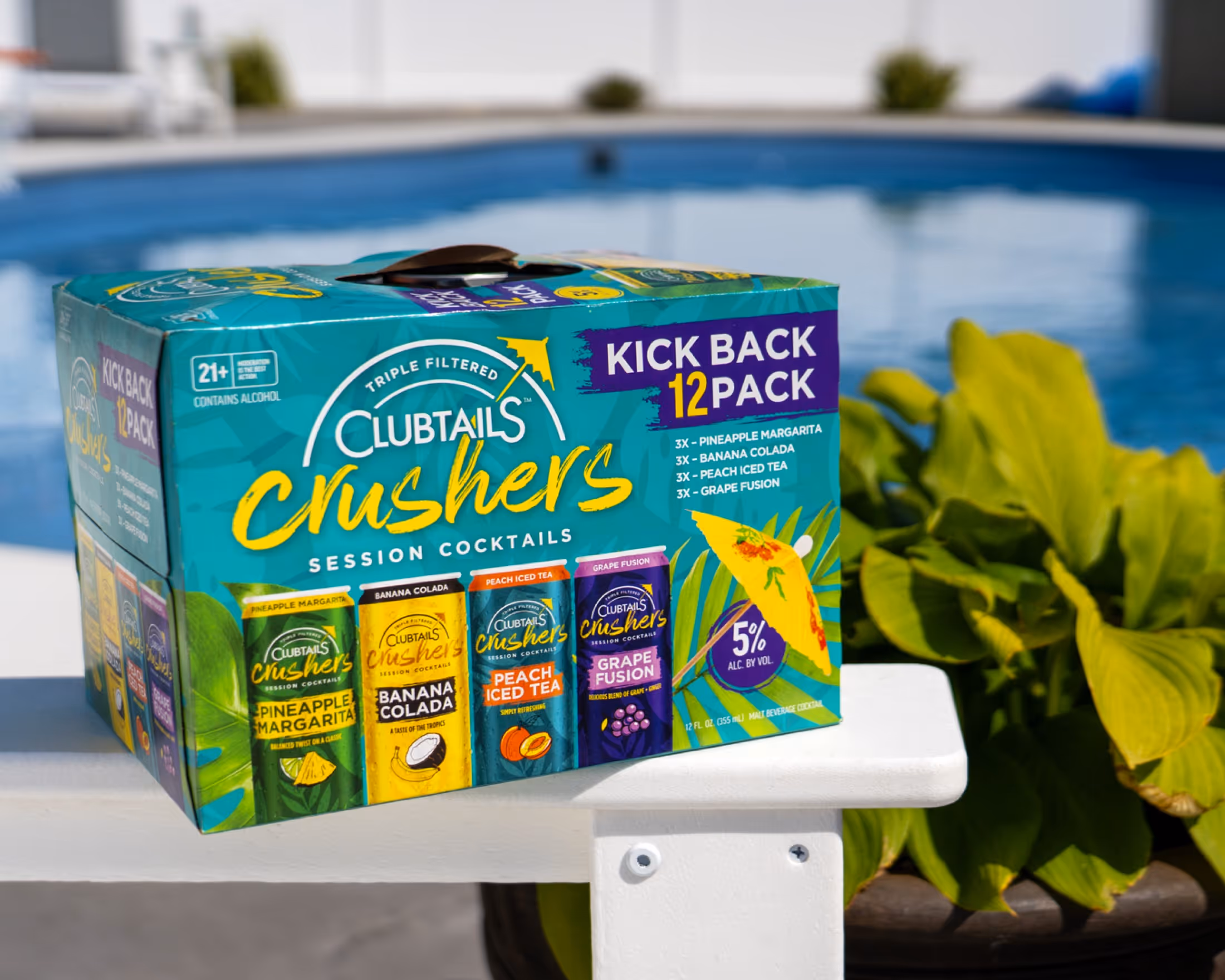Clubtails Crushers Kick Back 12-pack poolside