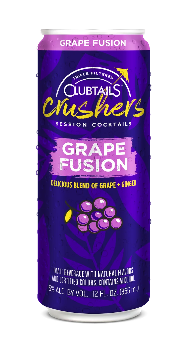 Clubtails Crushers Grape Fusion can