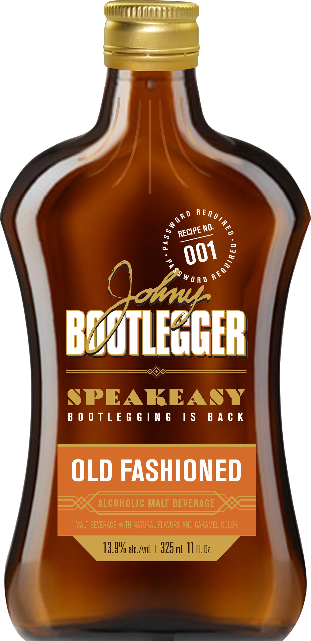 Johny Bootlegger Speakeasy Old Fashioned 325mL flask