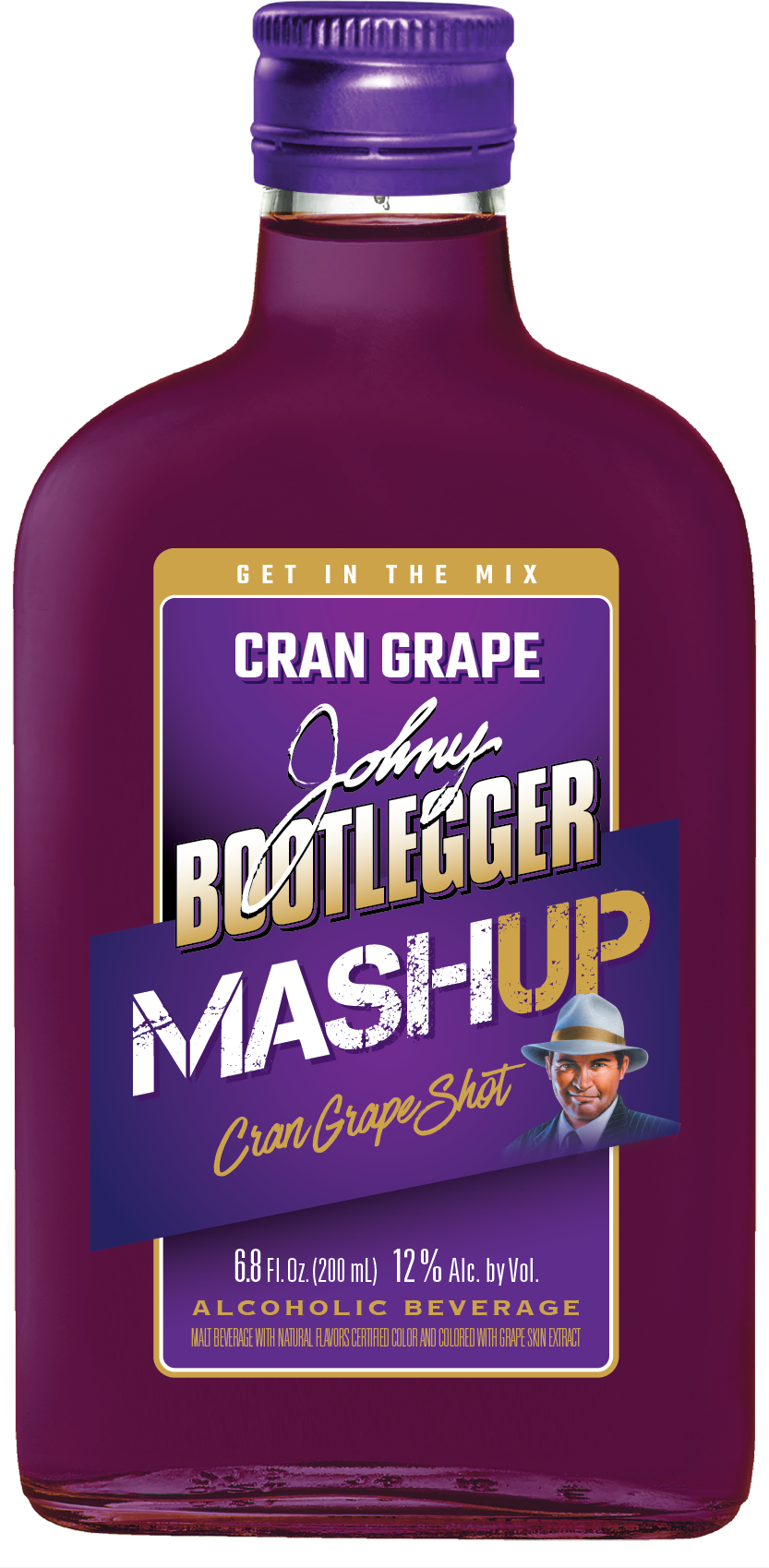 Johny Bootlegger MASHUP Cran Grape 200mL flask