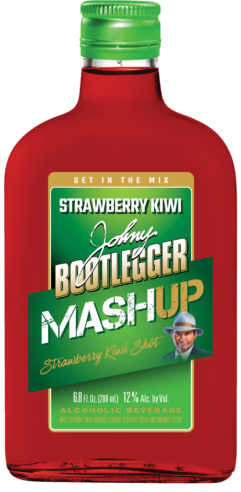 Johny Bootlegger MASHUP Kiwi Strawberry 200mL flask