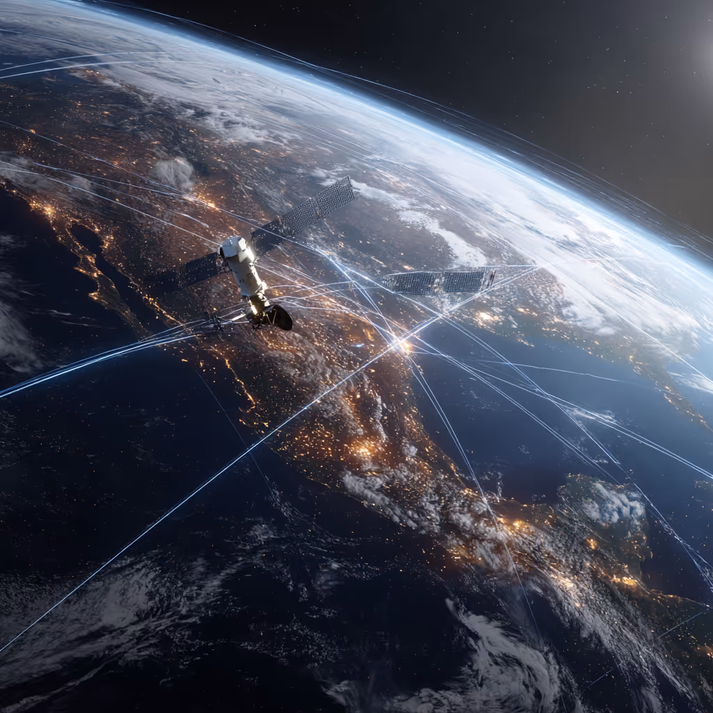 Constelacion Starlink en orbita