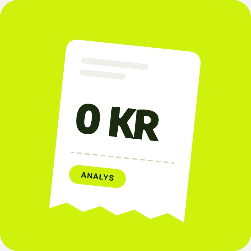 Illustration: kvitto på noll kronor