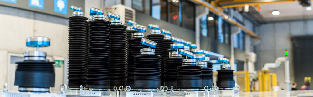 Detailaufnahme eines pneumatischen Aktuators in Aktion