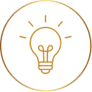 Lightbulb icon representing concept and creative design