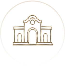 Chapel building icon representing wedding ceremonies