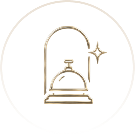 Service bell icon representing wedding hospitality