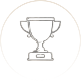 Trophy icon representing milestone celebrations