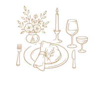 Table place setting icon representing event design