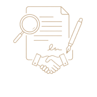 Contract document with handshake icon representing vendor agreements