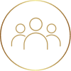 Icon of three people representing teamwork