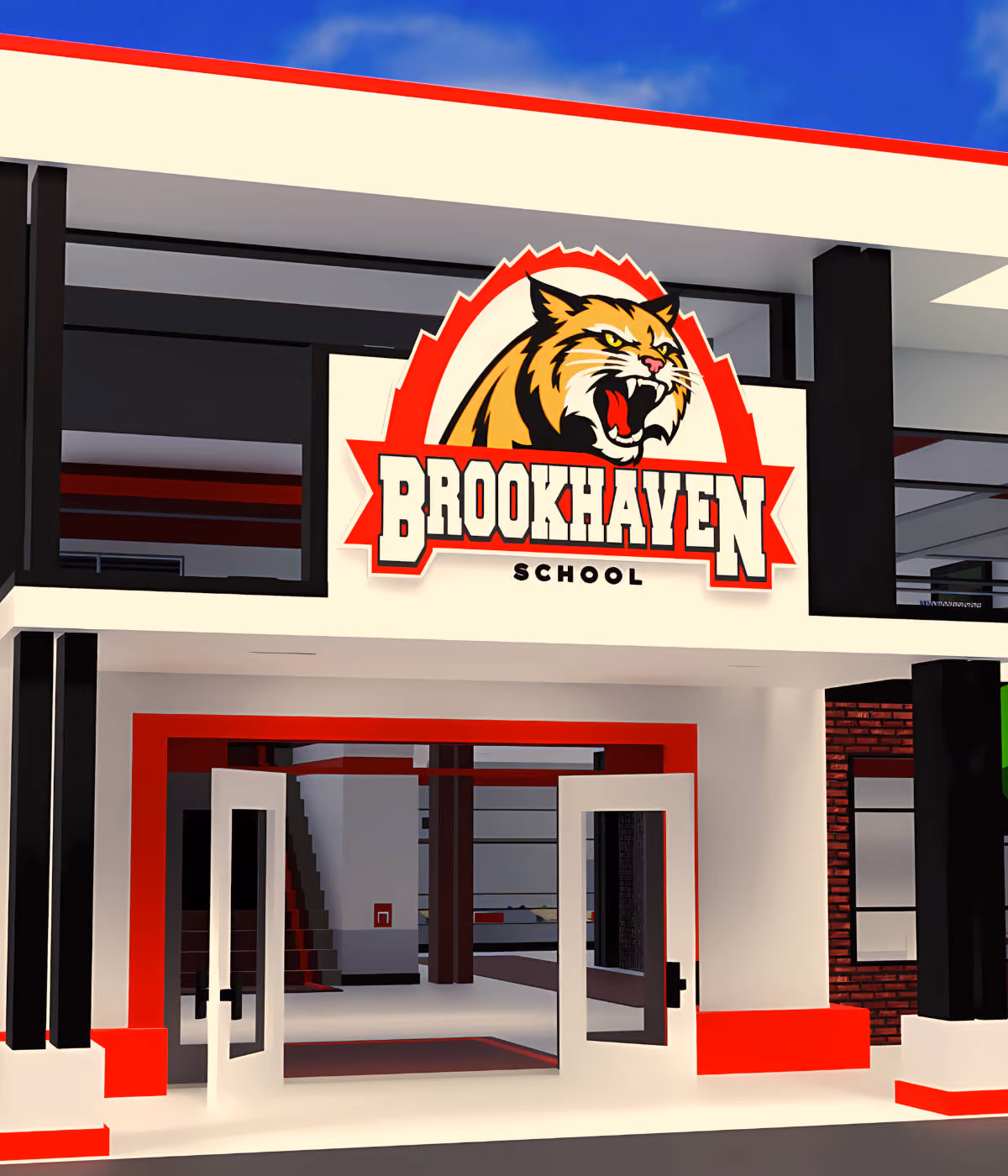 The Brookhaven school building