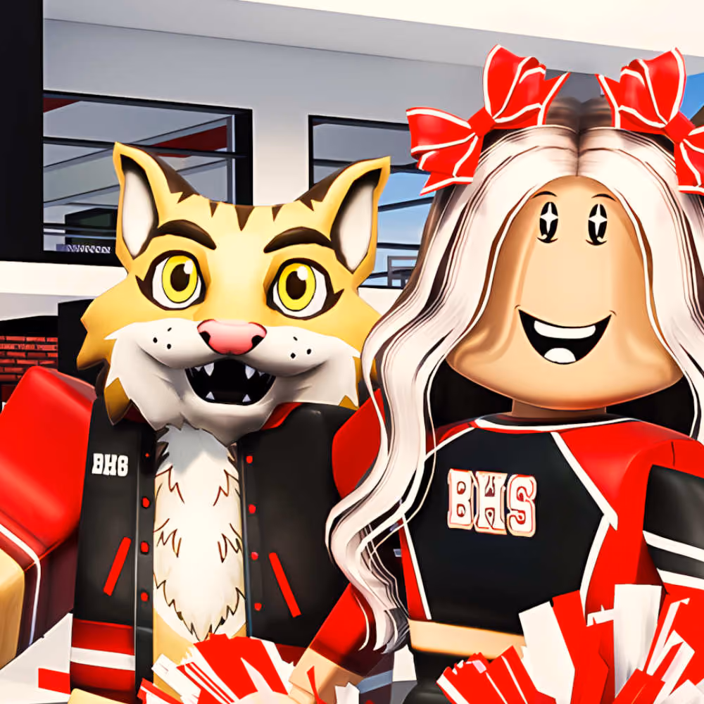 Brookhaven school with bobcats and cheerleader