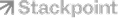 Stackpoint brand logo with stylized arrow above the text.