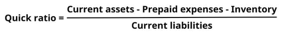 Quick ratio formula