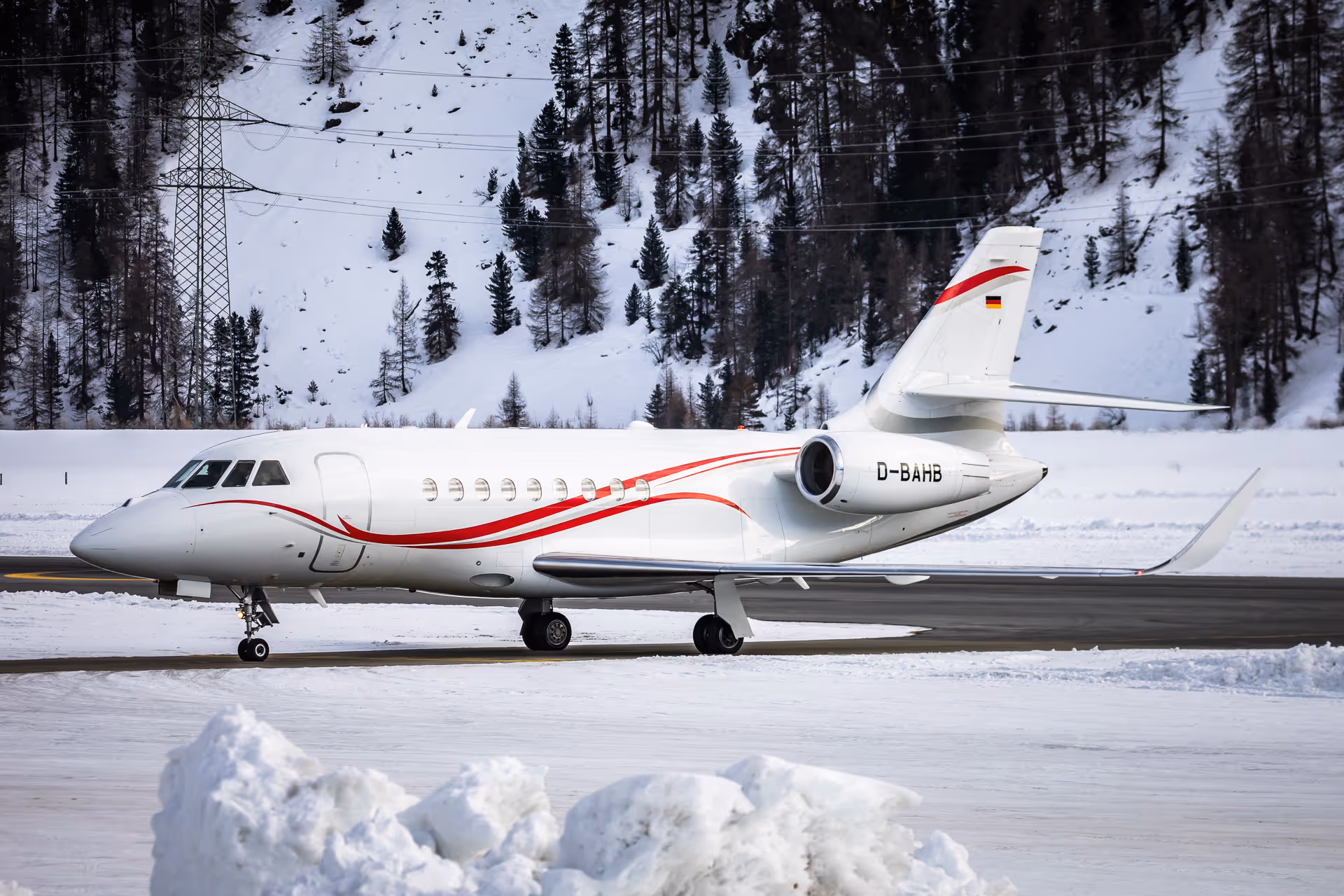 image of aircraft in flight (for an aviation service)