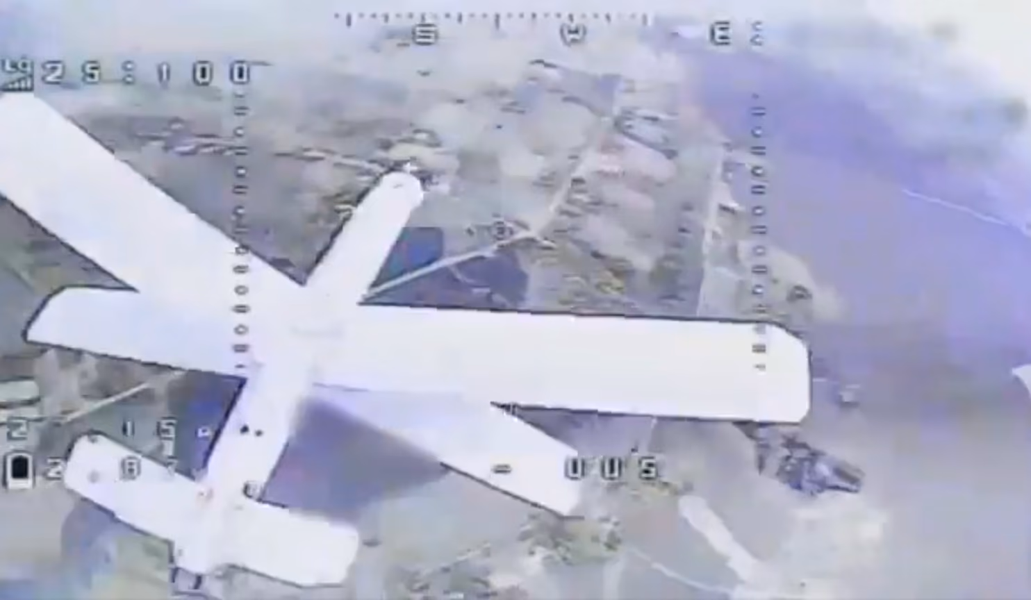 A UUS interceptor, hitting a Russian Zala “Lancet” kamikaze drone