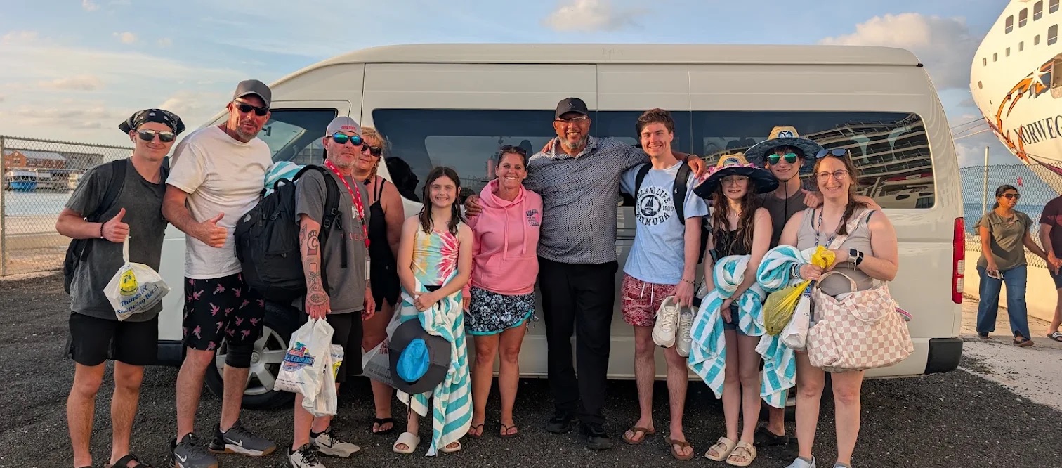 Greg Wales with a private tour group in Bermuda