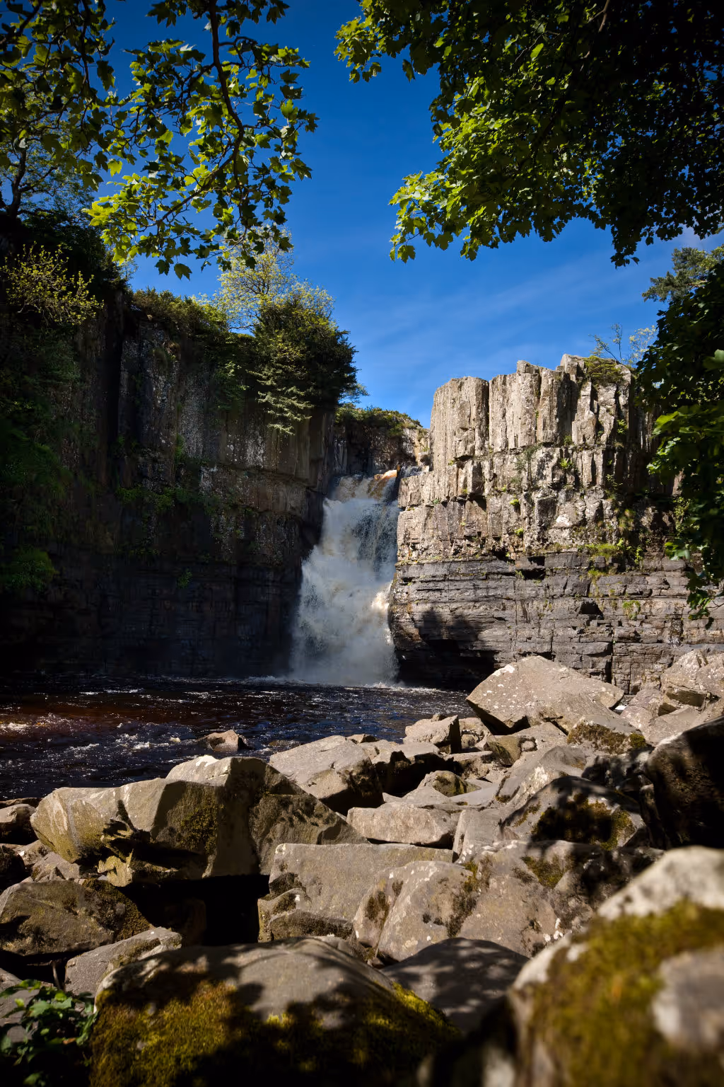 High Force waterfall in Teesdale, representing the local area served by Pennine Websites