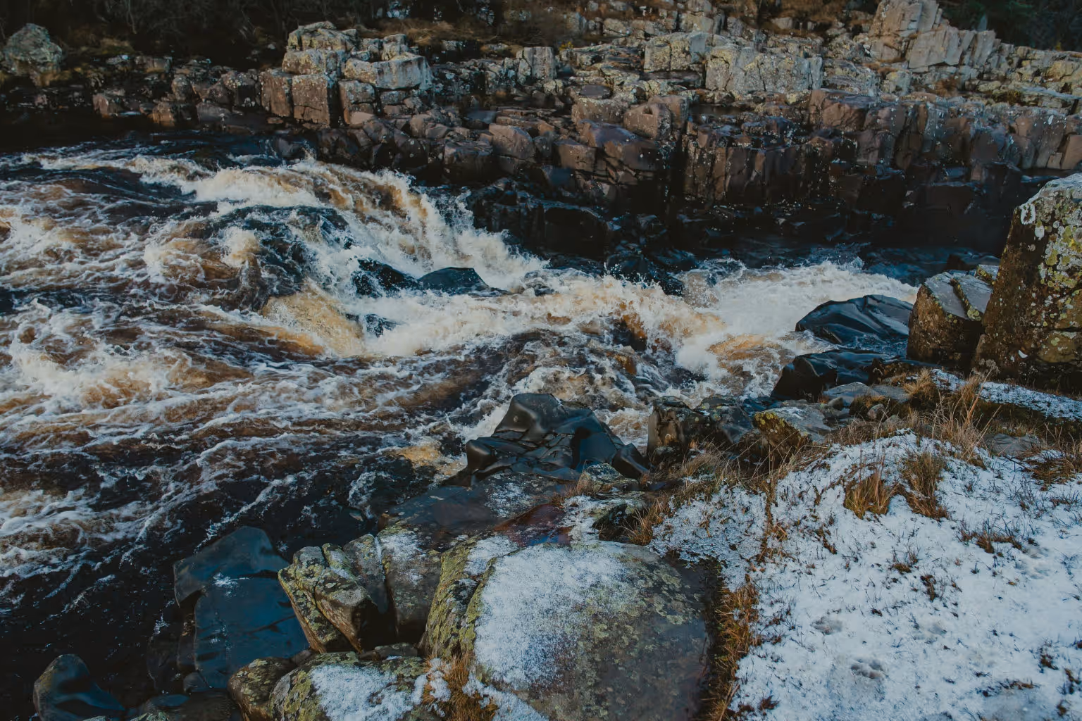 River above High Force Waterfalls