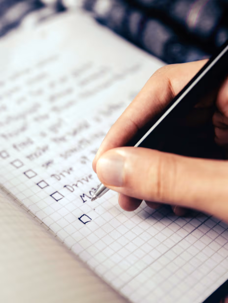 Notepad and pen