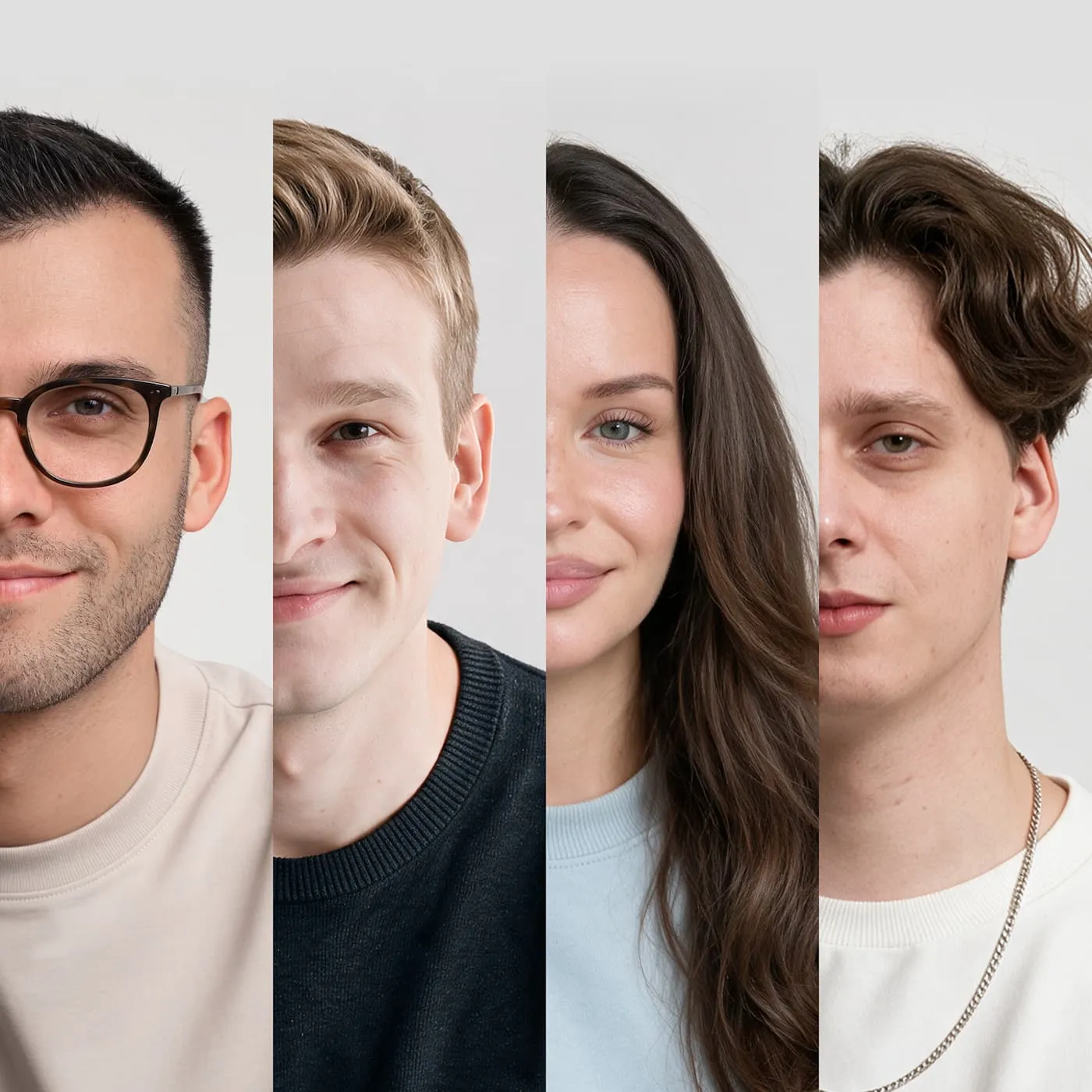 Portrait collage of four Igorev Agency team members