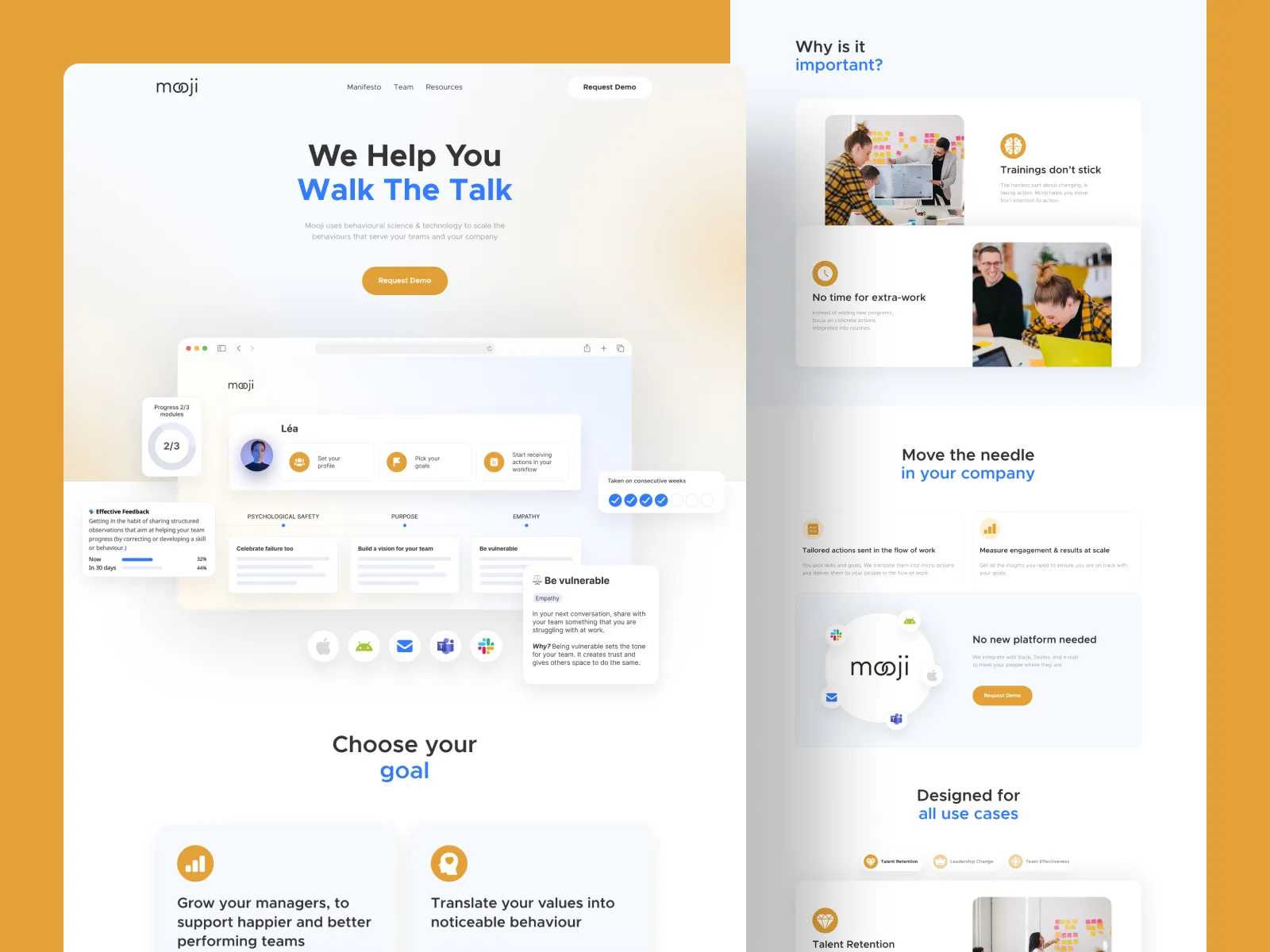Mooji.io website case study overview
