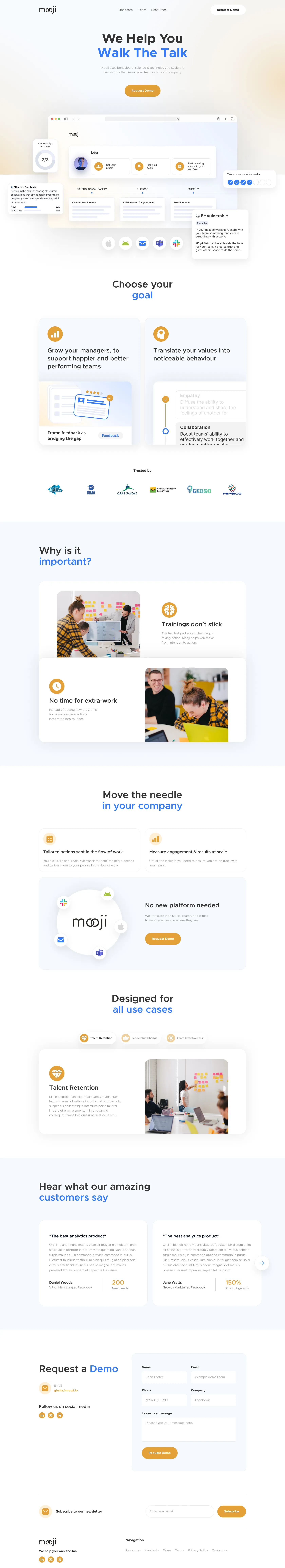 Mooji.io full website page showcase