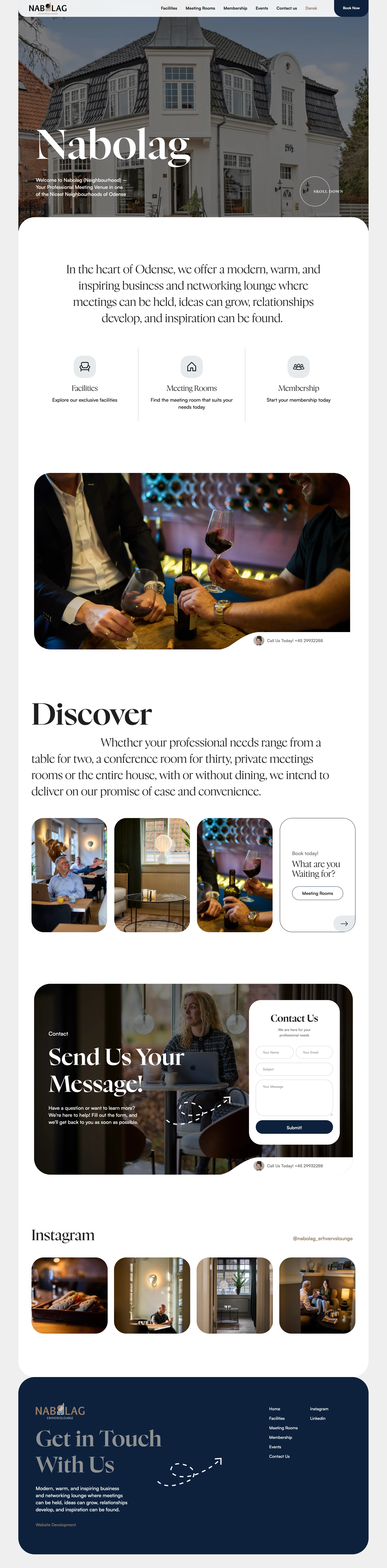 Nabolag full website page showcase